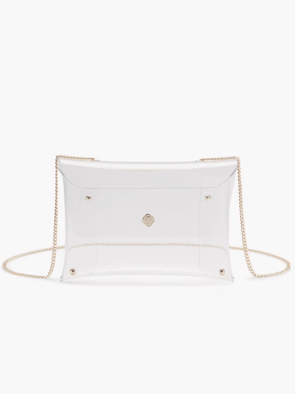 Kendra Scott Clear PVC Crossbody with Gold Chain